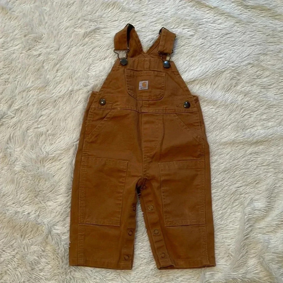 CARHARTT Boys’Canvas Overall flannel lined - Picture 3 of 13